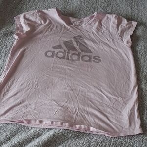 Adidas Light Pink Womens Tee with Gray Logo Size Xl Like New!